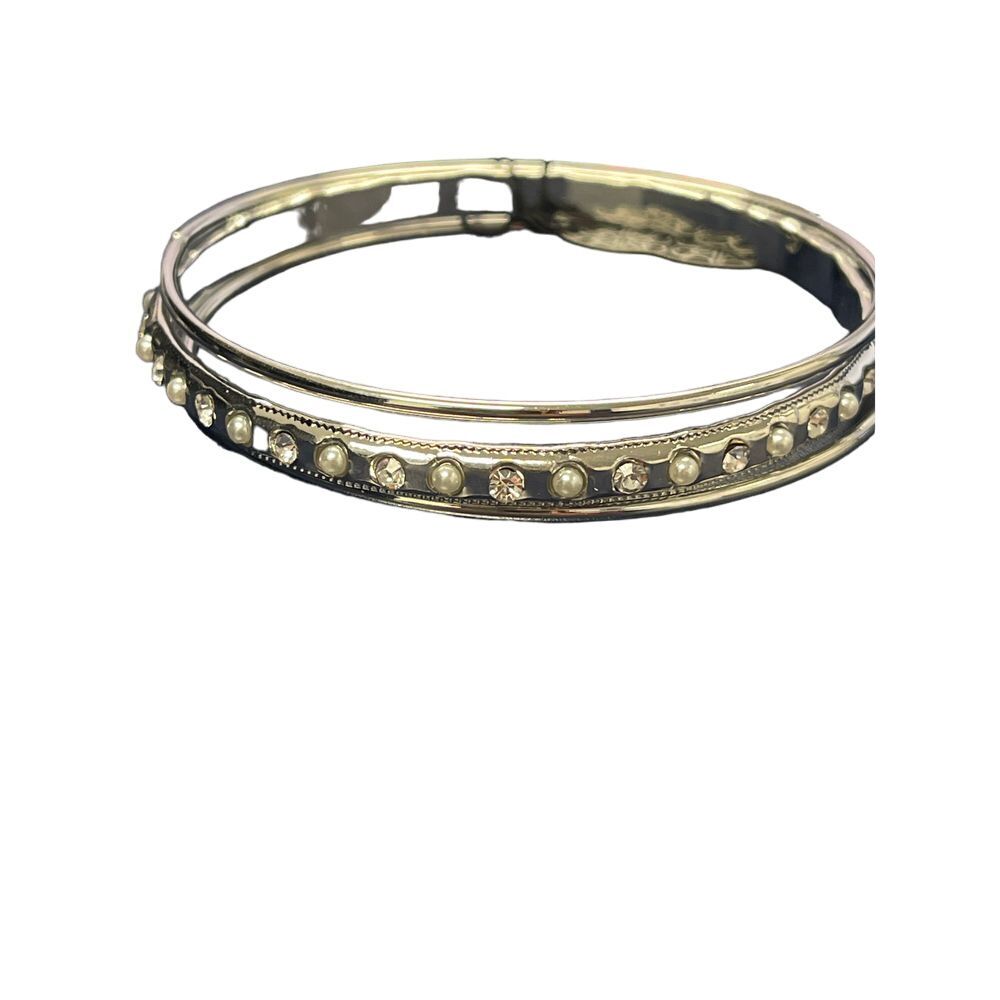 Vintage-Inspired Rhinestone Bangle Bracelet Set Elegant Sparkle Jewelry R-30